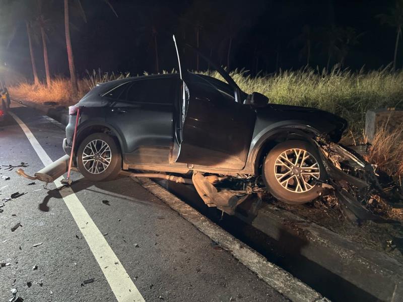 卑南富山漁場大轉彎3車追撞! 2人腳部撕裂骨折、3人擦挫傷