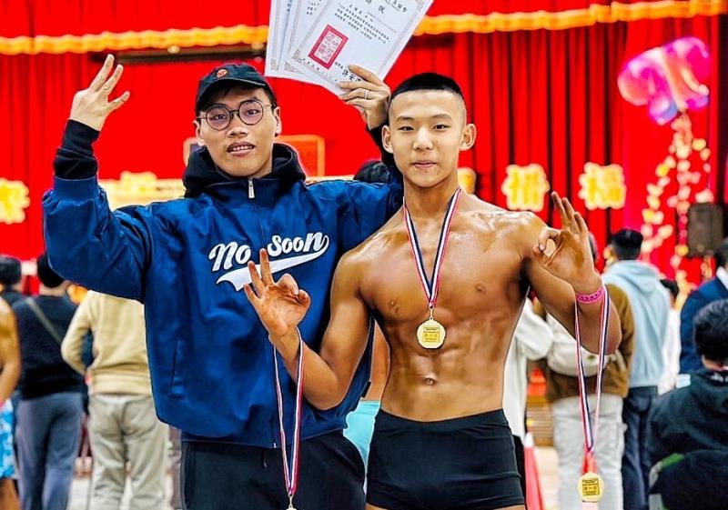 112學年度全國中等學校健美健身錦標賽 寶桑國中王櫂星 一人奪三金 