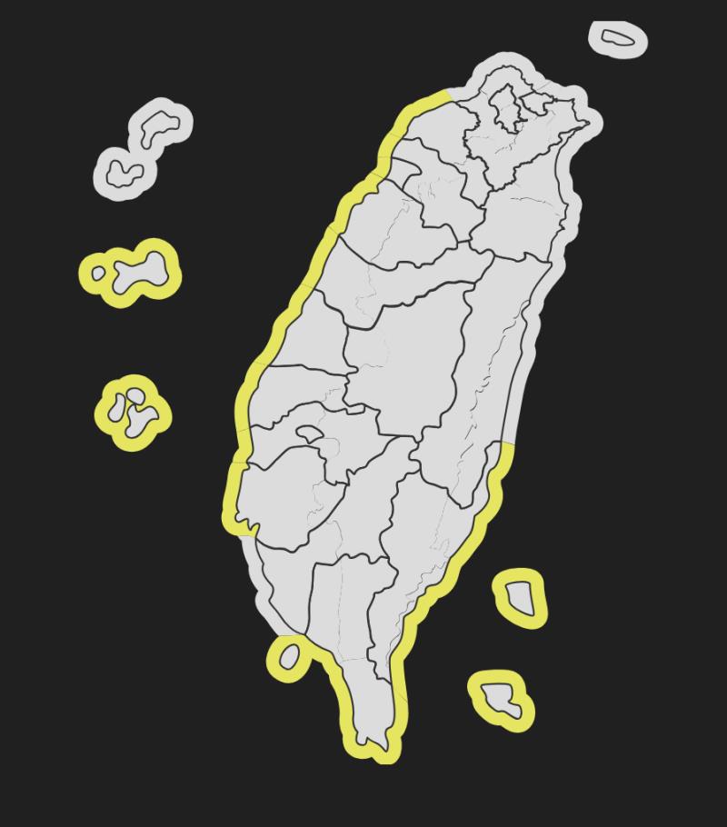 氣象署發布「陸上強風特報」台東、蘭嶼、綠島注意強陣風
