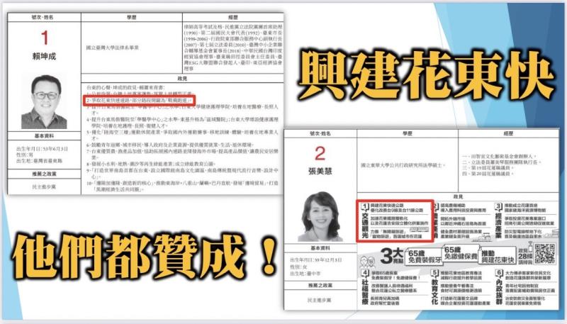 陳建仁承諾建設花東 傅崐萁籲民進黨別再失信於民!