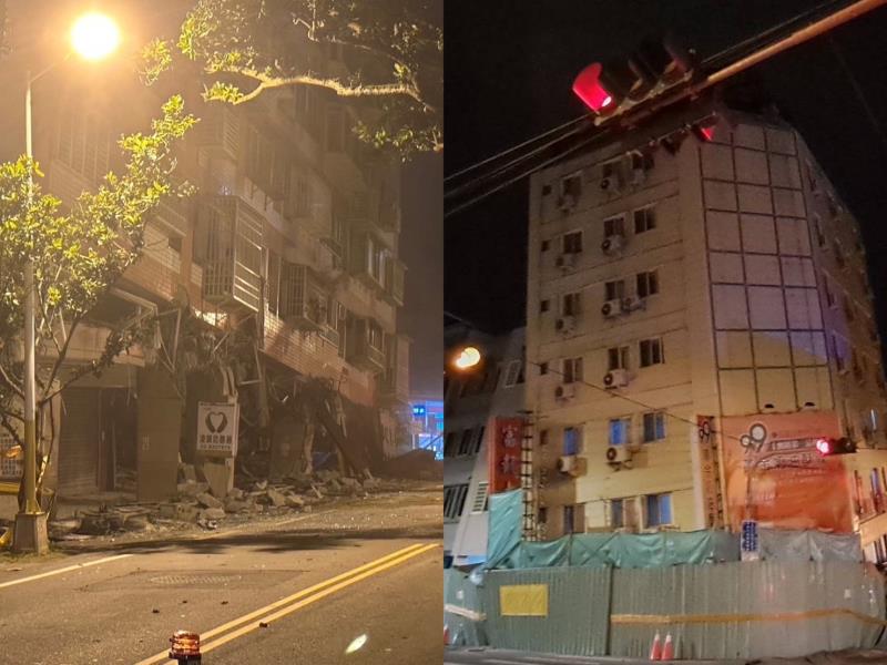 快訊/富凱飯店、統帥大樓因強震傾斜倒塌 ！