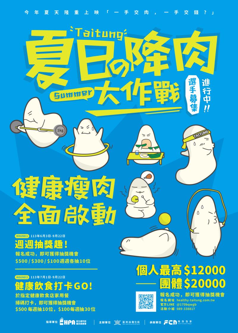 2024台東夏日降肉大作戰啟動!一手交錢一手交肉 體重管理週週抽獎金