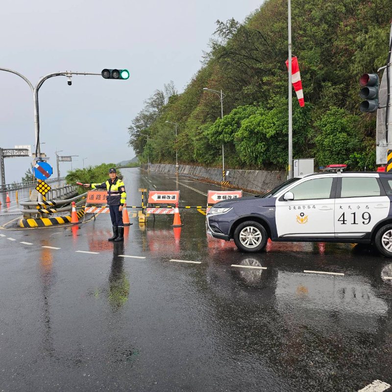 凱米颱風來襲，大武警全力巡防