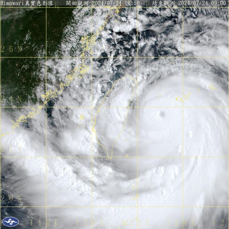颱風眼牆出現了! 中颱凱米花蓮、宜蘭登陸機率最高 不排除持續南北擺盪