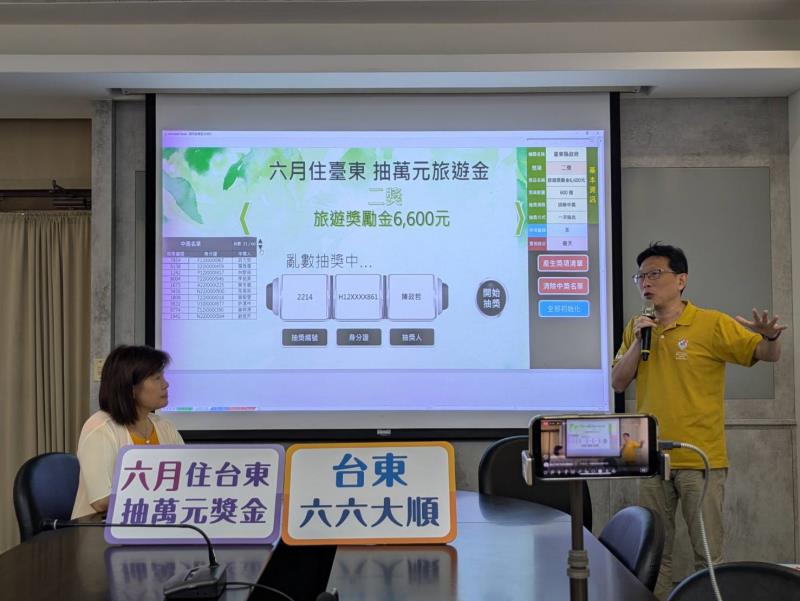 幸運降臨!「6月住臺東抽萬元旅遊金」抽獎活動結果出爐 10人獲6萬6千元旅遊獎勵金
