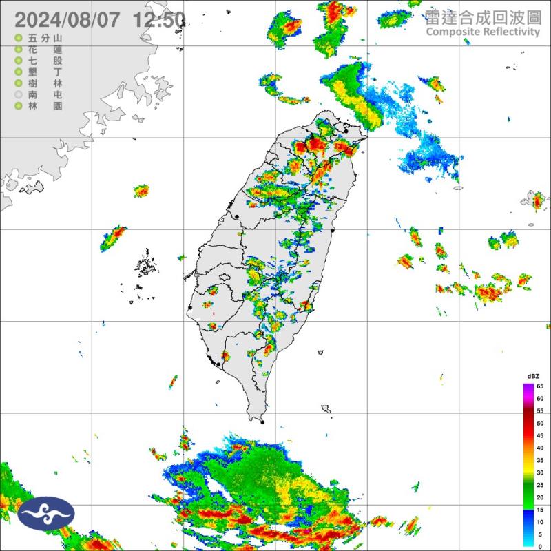 大雨特報  臺東山區有局部大雨發生機率