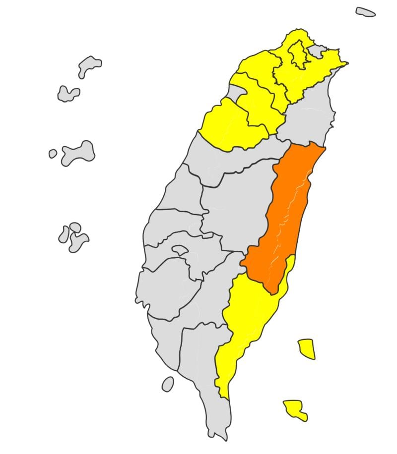 今日炎熱 台東氣溫「黃燈」