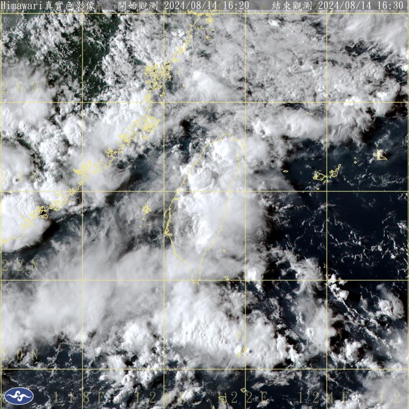 豪雨特報! 花蓮、臺東有局部大雨發生機率