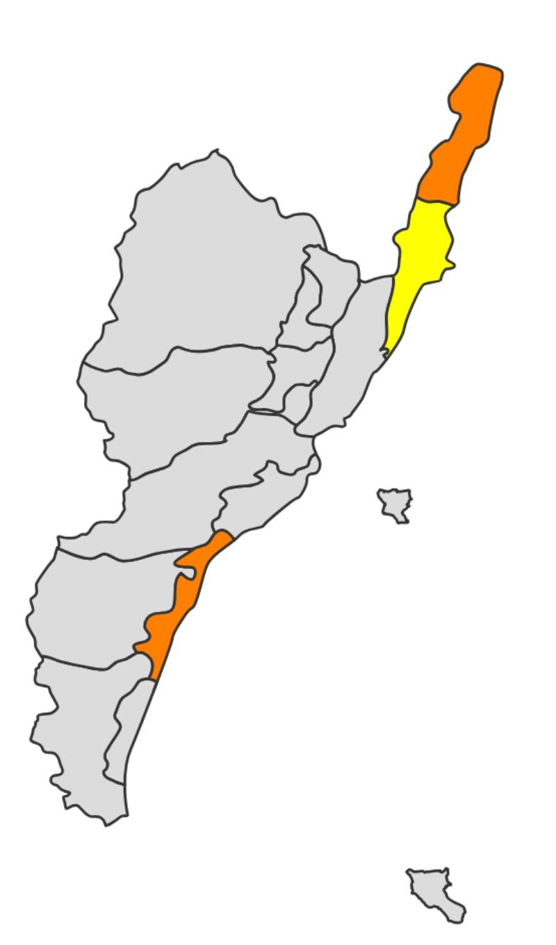 長濱鄉、太麻里鄉「橙燈」恐連續36度高溫 成功鎮「黃燈」