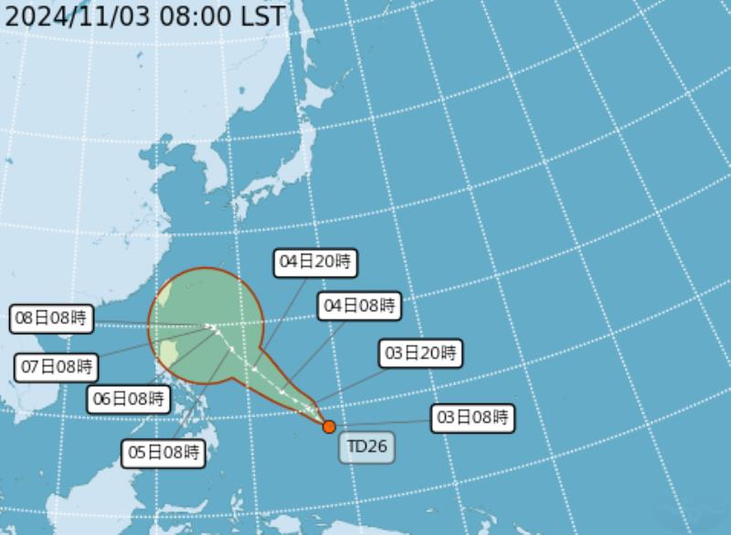 第22號颱風「銀杏」即將成形! 預計下週後期抵達台灣東南方