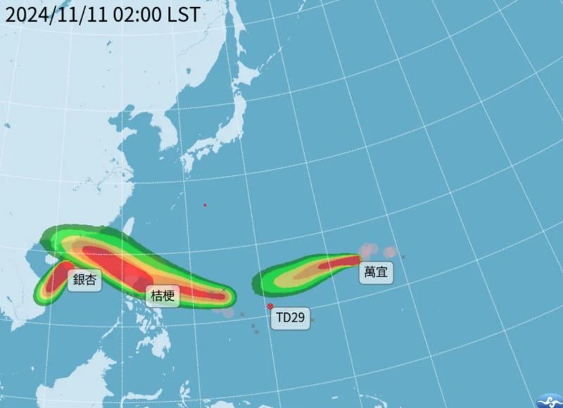 11月4颱並存刷新紀錄! 準天兔對台影響程度 「轉向」成關鍵