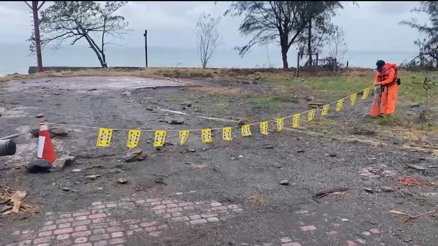 颱風「天兔」逐漸逼近，海巡戒備守護人民