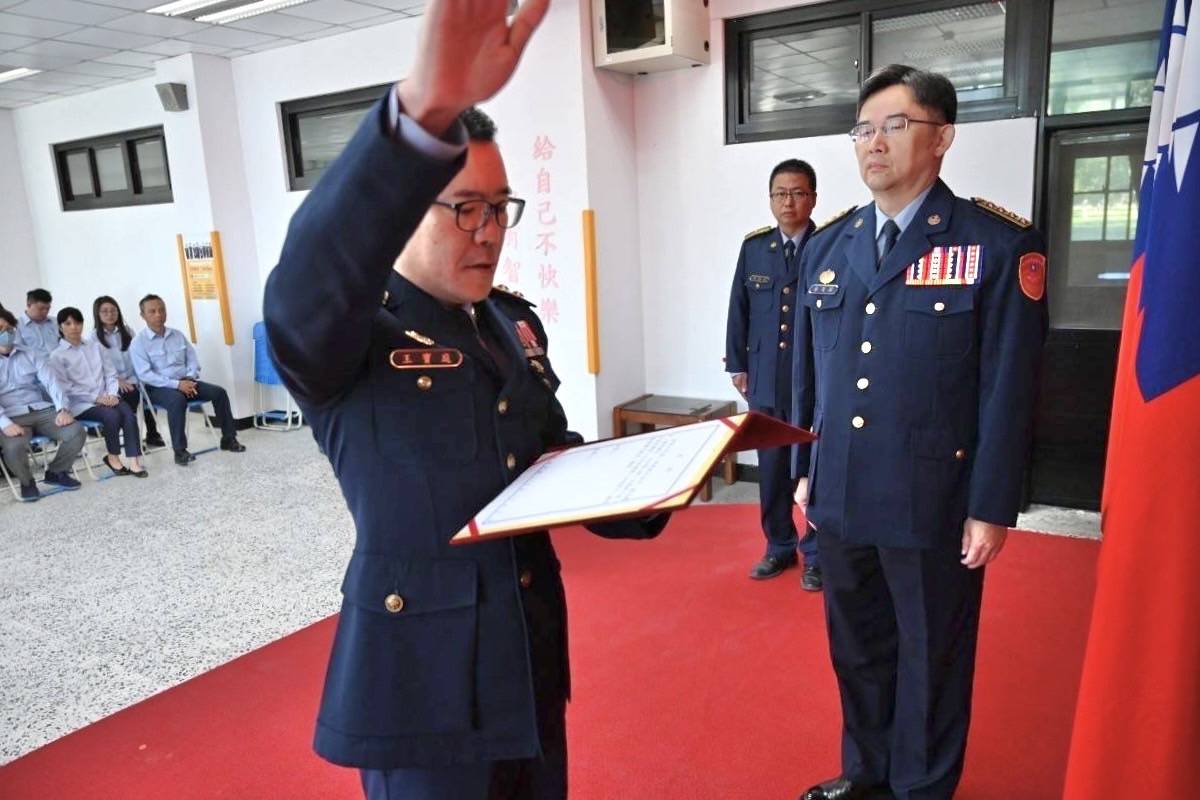 海巡署東部分署 新任副分署長王寶庭昨布達