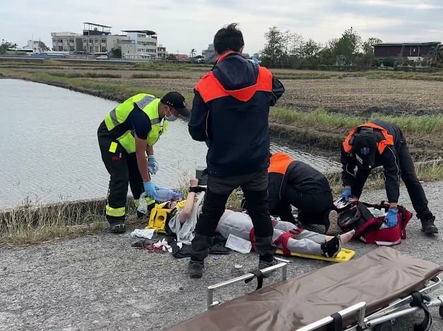 台東市農用車撞機車 女騎士OHCA 情況危急送醫急救