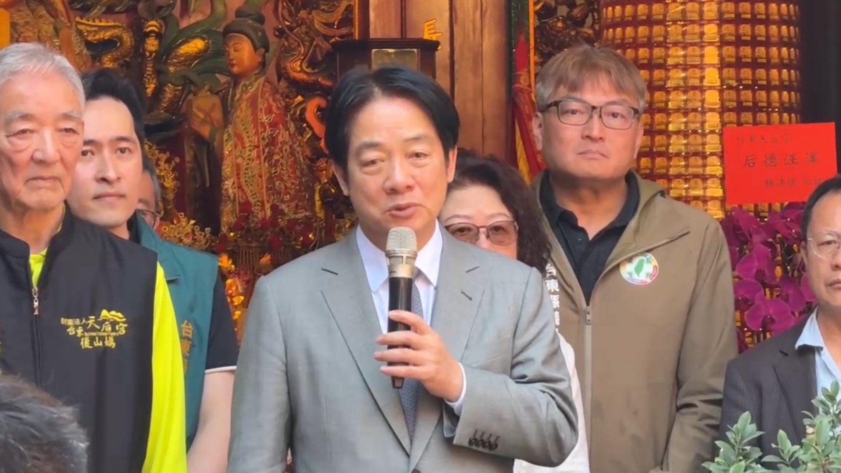 總統蒞臨台東天后宮 台東警方維護安全秩序