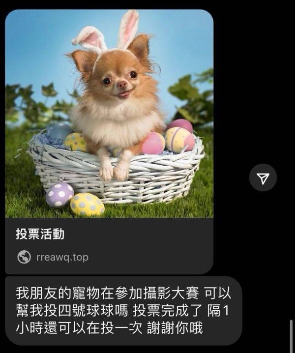 當心LINE詐騙,投票連結暗藏陷阱!