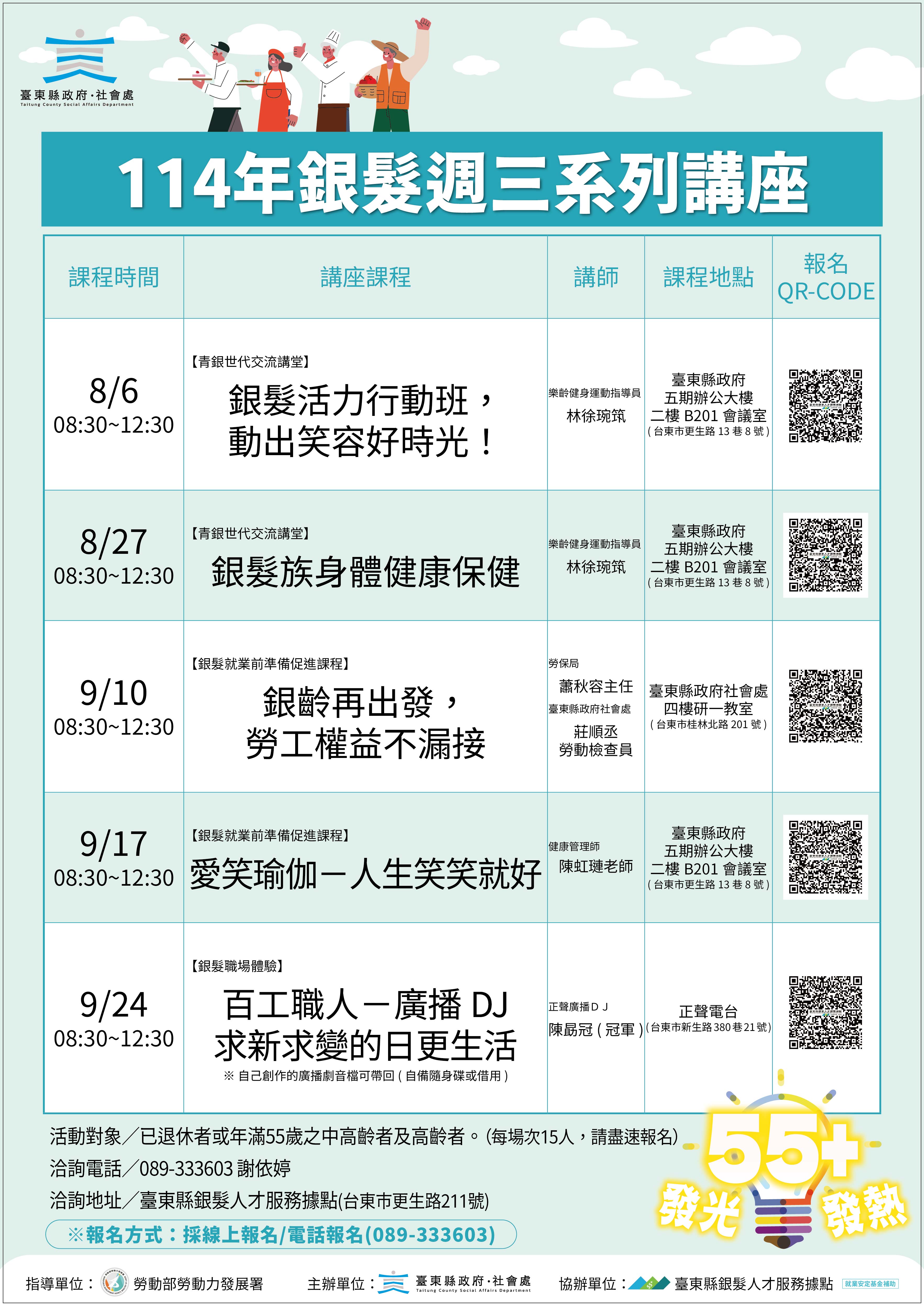 樂齡學習不打烊!臺東8月至11月推出一系列「銀髮友善課程」 開啟自信人生下半場