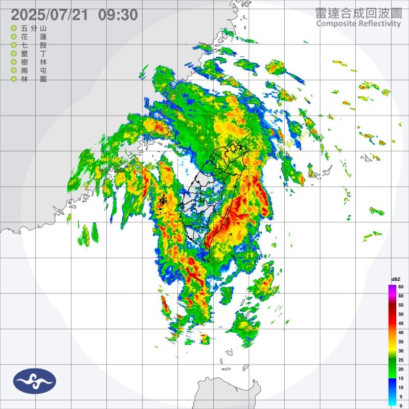 花東今成豪大雨熱區