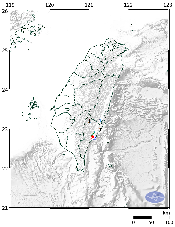 快訊》台東卑南今晨地震，芮氏規模3.9震源僅6.4公里！