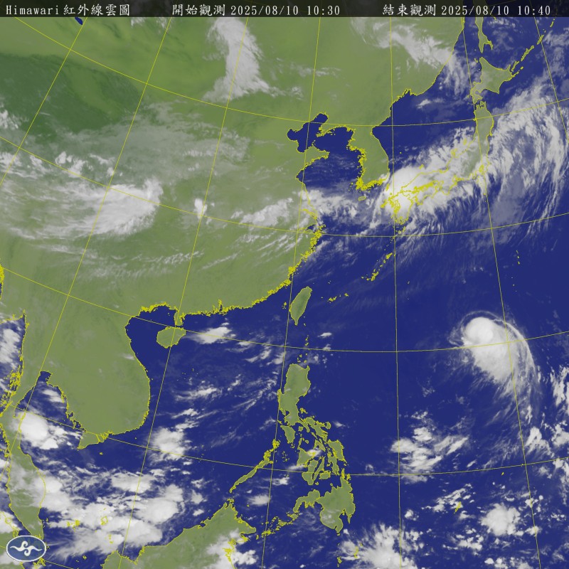 輕颱「楊柳」正朝台灣襲來
