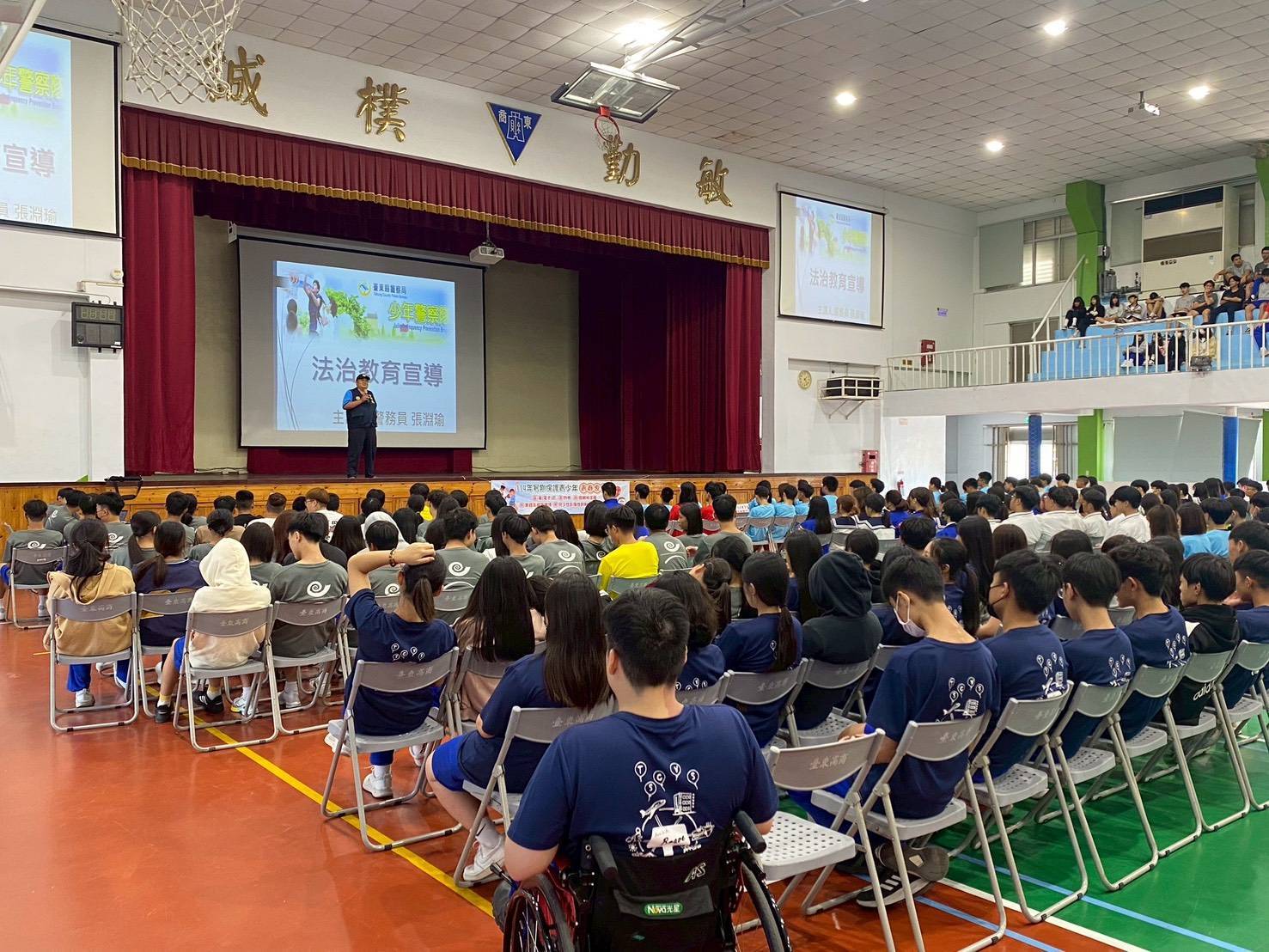 反毒識詐一起來，東警少年隊臺東高商法治宣導守護學子校園生活