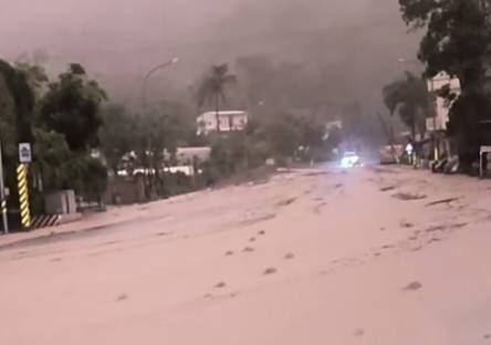 台東太麻里豪雨成災 香蘭段積水、大南橋蘇巴陽土石滑落影響通行