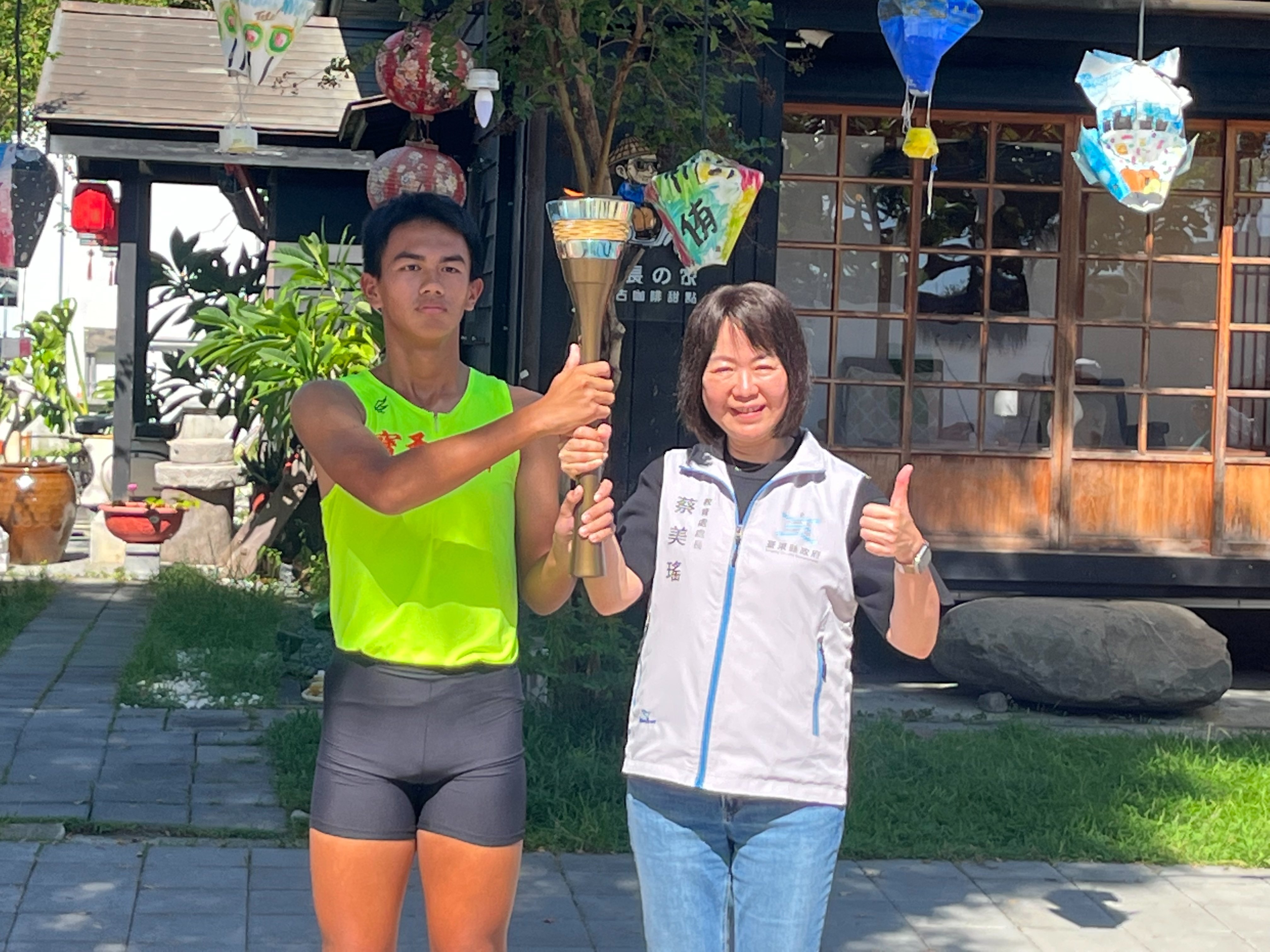 全國運動會聖火抵達台東 縣府為選手打氣 期勉旗開得勝