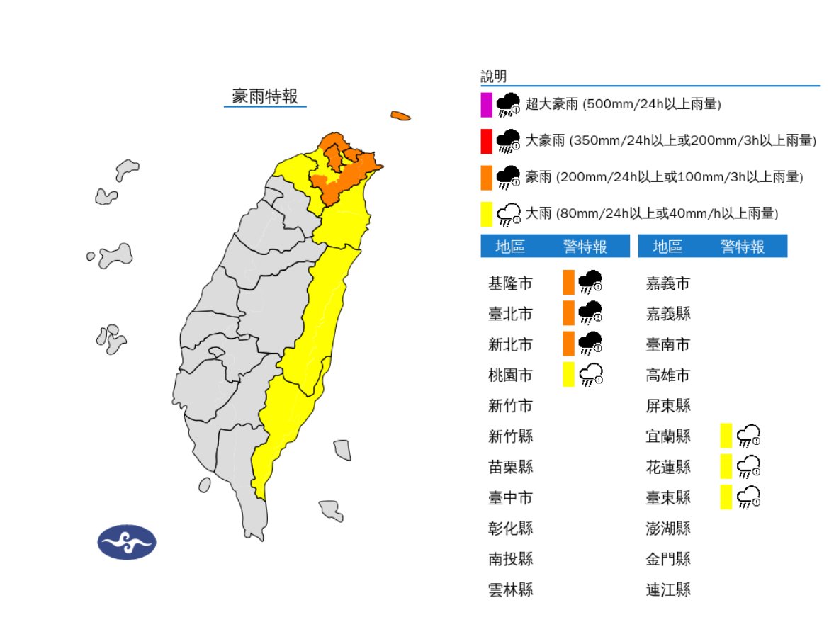 東北季風挾颱風外圍來襲 北北基、東半部防豪雨陷阱