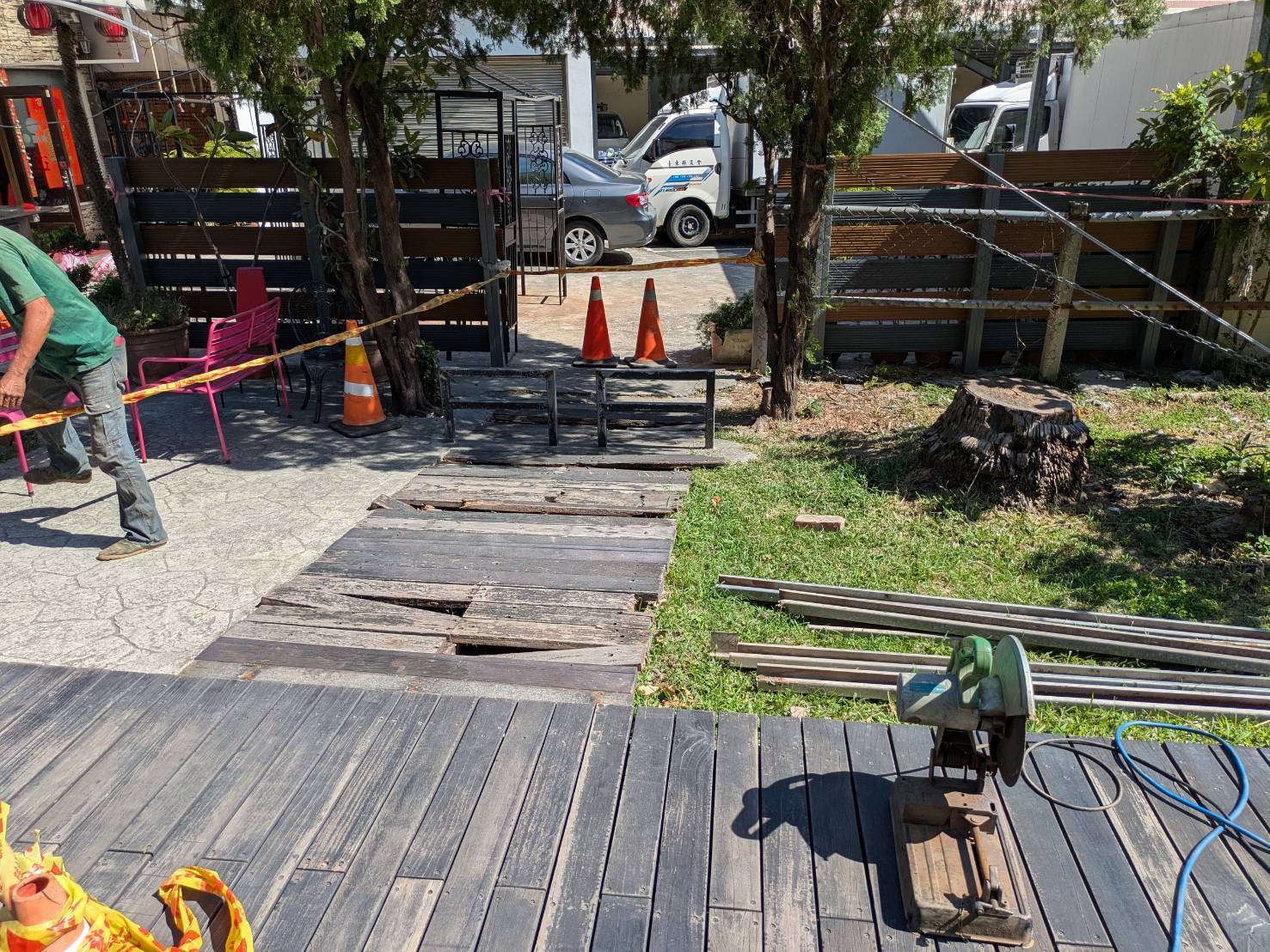 鐵馬道正氣北路至博愛路段進行設施修繕　昨日起封閉施工