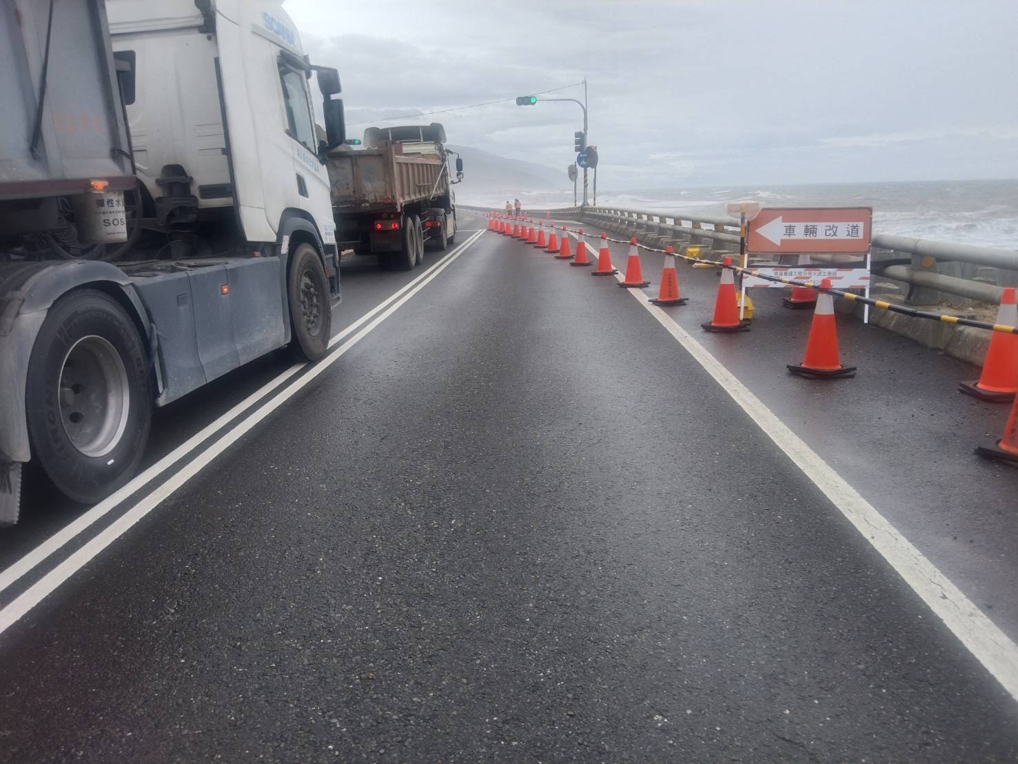 台9線「南興路段、多良路段」今下午5時北上外車道交管