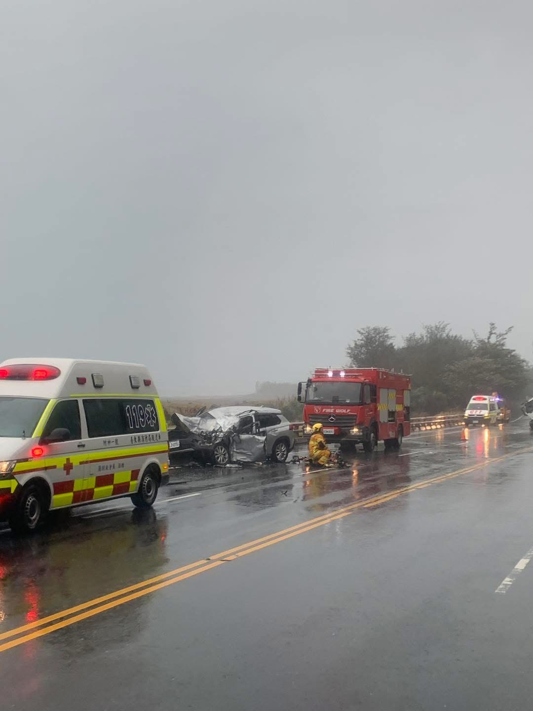 台九線417.5K嚴重車禍　目前僅剩單線通行