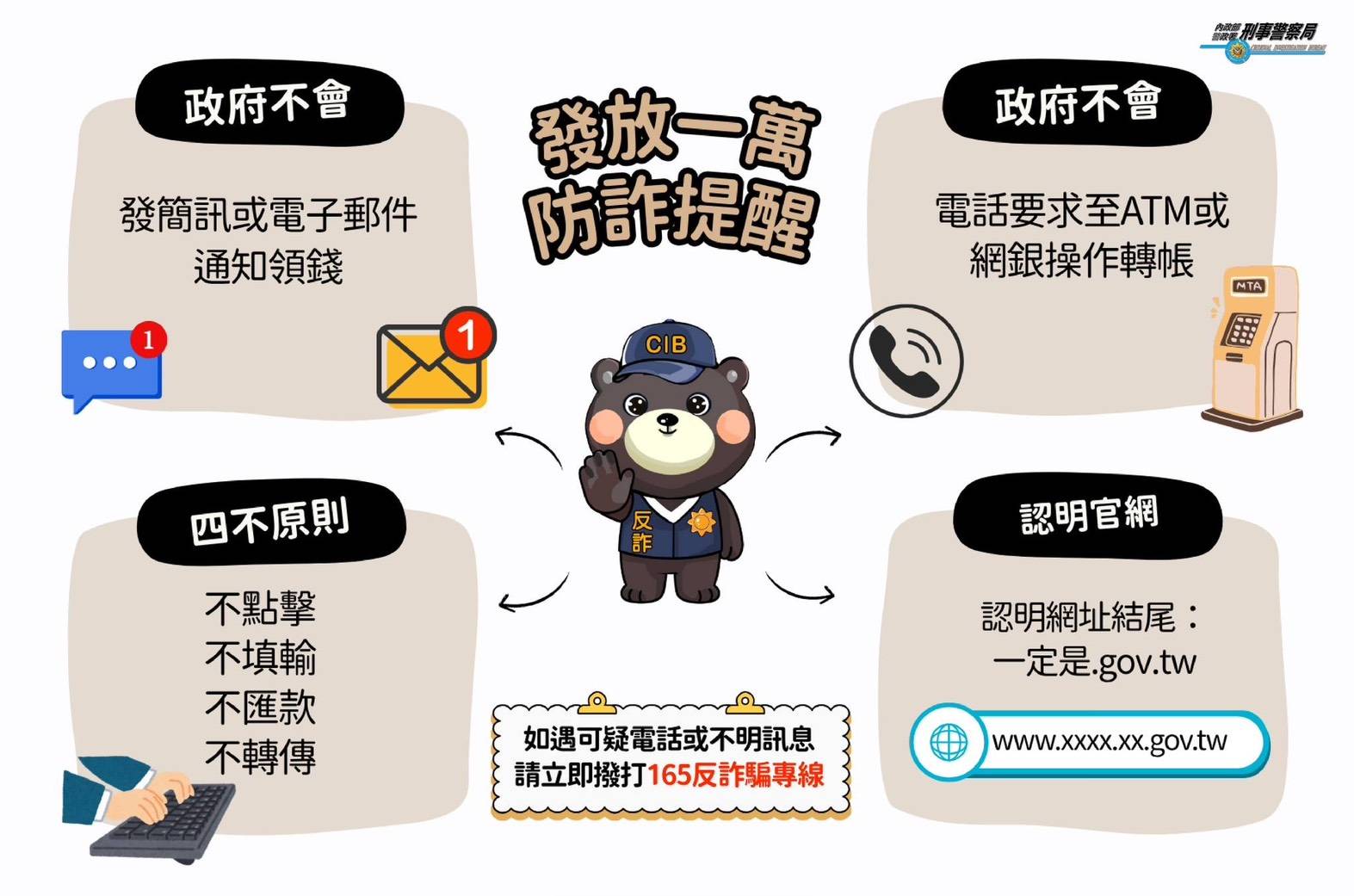 詐騙手法翻新！警方籲民眾提防普發現金與幽靈包裹陷阱