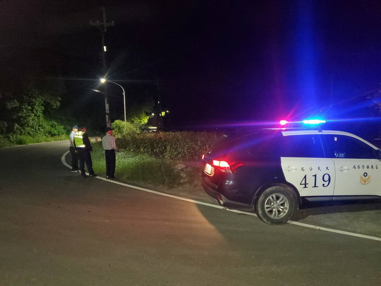 大武警察分局展開護農專案　提升農地夜間安全