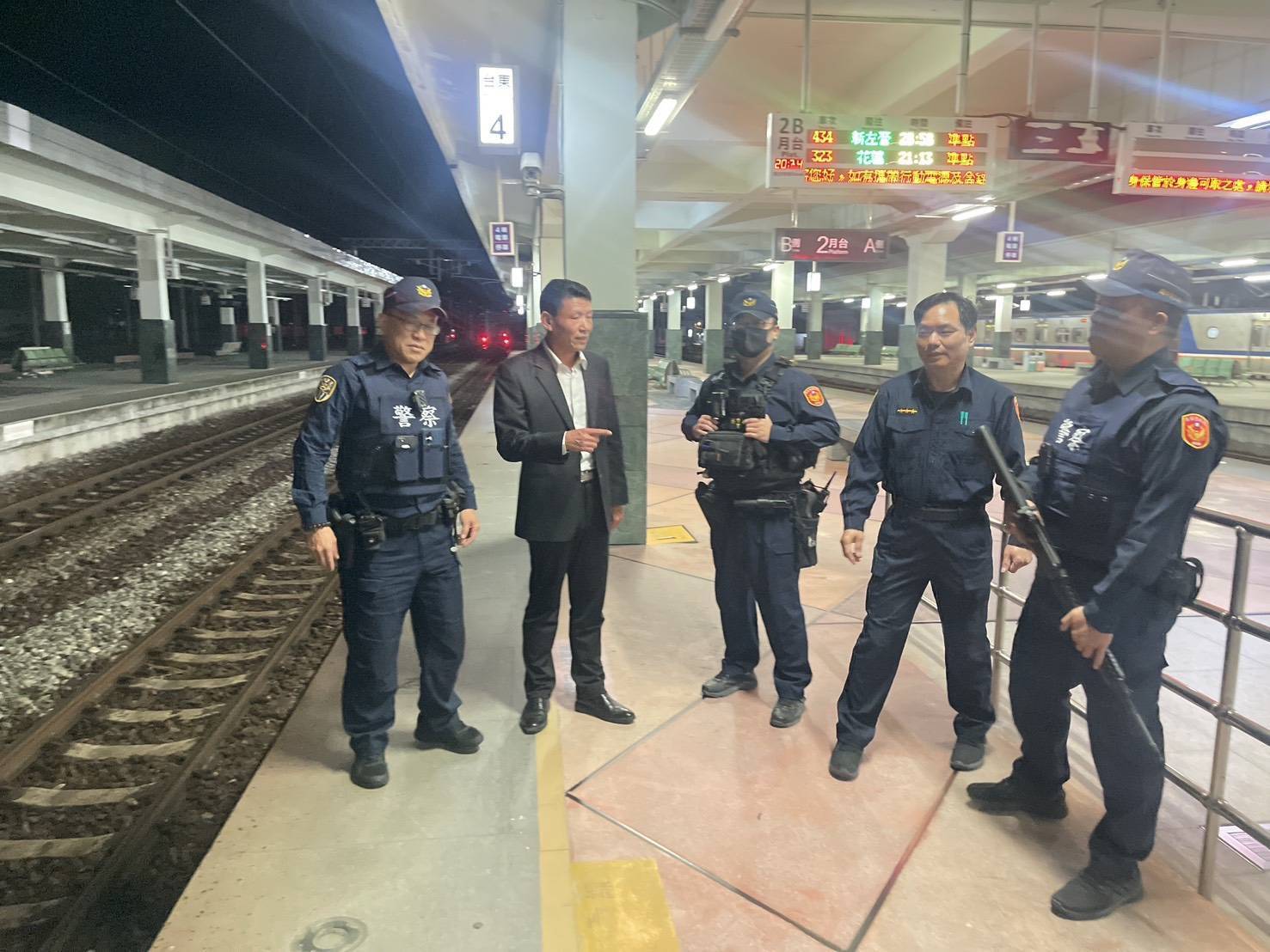 台東縣警局針對大型運輸場所 加強見警率及安維作為
