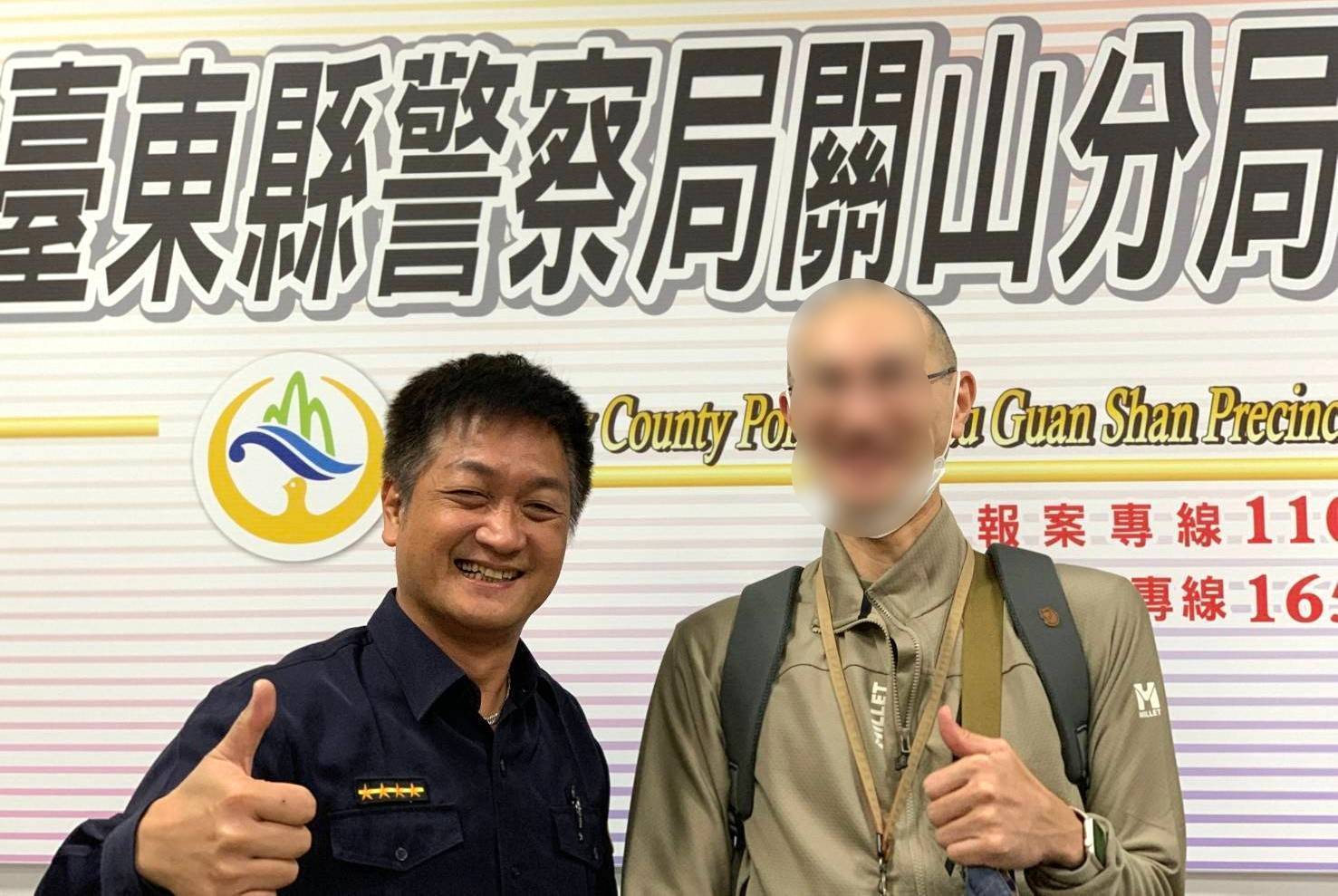 錯過火車行程夜晚抵達　池上警察暖心協助日籍旅客入住度假村