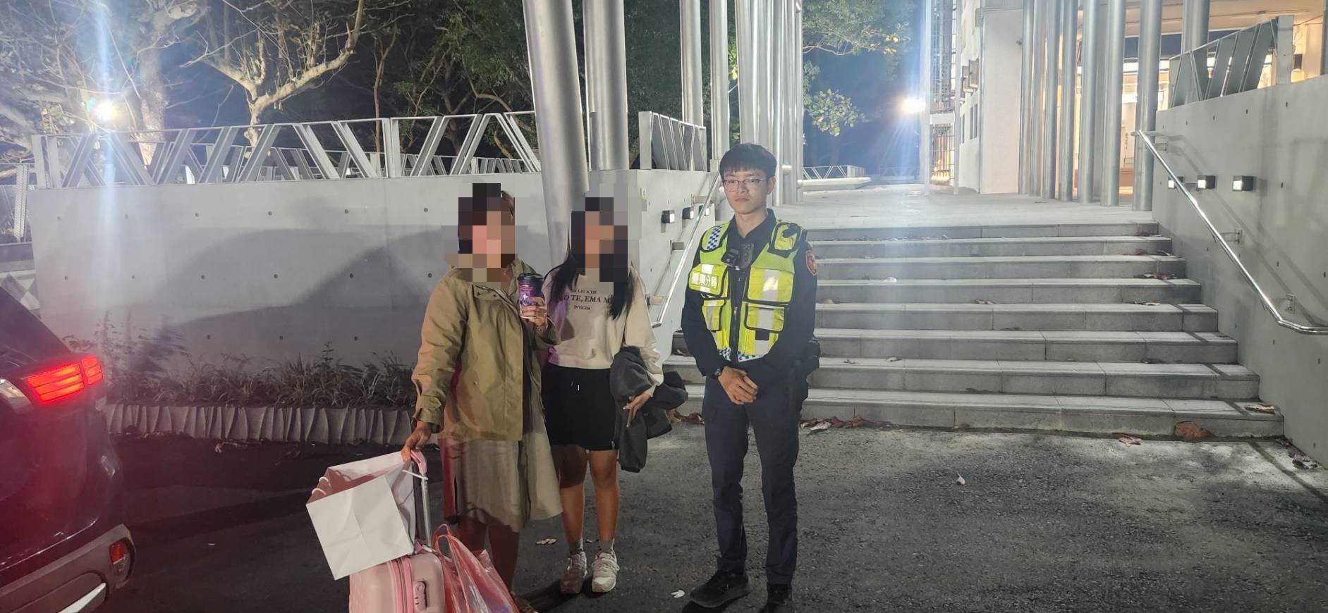 春節返鄉車輛故障，大武警察暖心協助母女返程