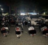 警方強力執法取締知本火車站機車違規停放亂象