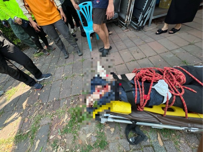 女子鹿野高台玩飛行傘墜落邊坡左腳骨折送醫