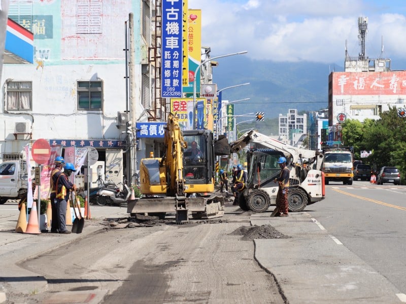 臺東市更生路改善工程加速推進  短暫不便換來更安全道路