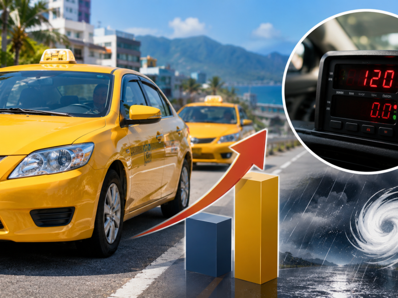 台東縣計程車運價自9月1日起微調起跳價微調至120元 新增颱風豪雨假加收50元