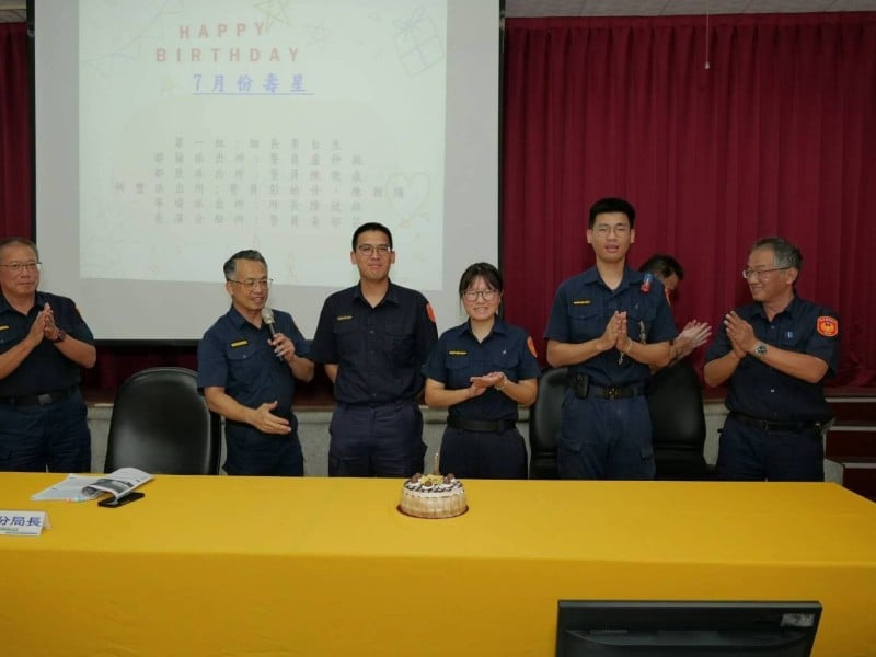 分局7月壽星齊聚同慶生，溫馨聯合勤教凝聚向心力