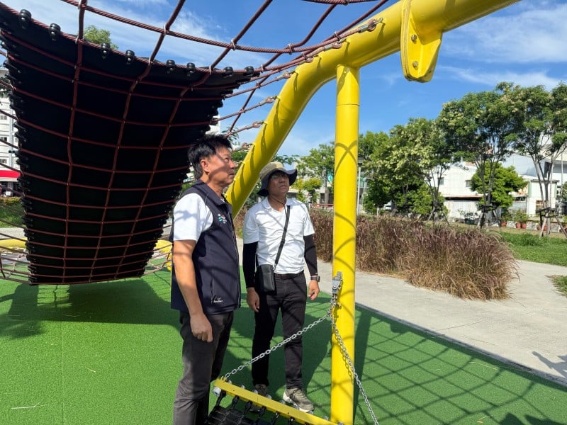 南京路遊具螺栓掉落  陳銘風下午會勘 是否人為破壞仍待釐清
