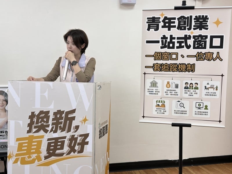 翁聖惠提青年創業一站式窗口