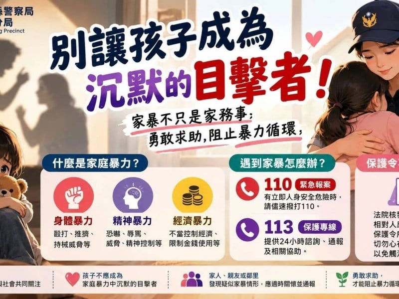 別讓孩子成沉默的目擊者！家暴不隱忍阻止暴力循環
