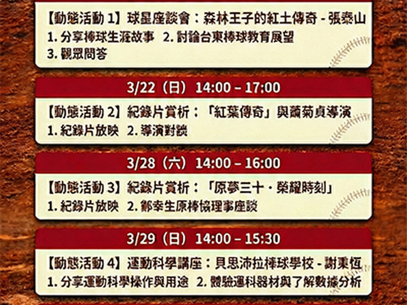 紅土之上 棒球特展